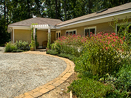 Entrance to cancer therapy center
